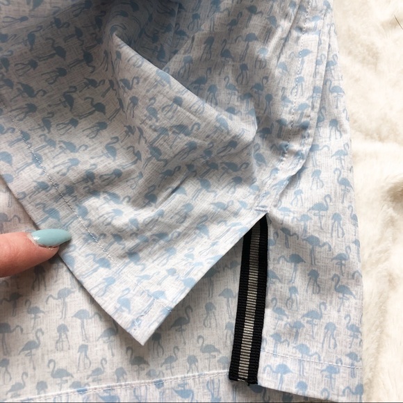 Blue Flamingo Short Sleeve Button Down Shirt - Picture 5 of 5